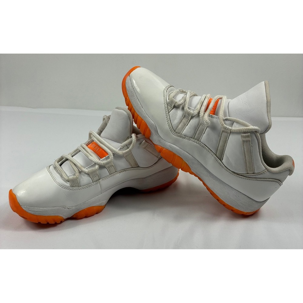 Jordan 11 Retro Low Women 12 White Bright Citrus AH7860-139 Good Condition